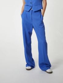 Lucy Mid-rise Relaxed Fit Trouser French Blue SAINT ART at Saint Art